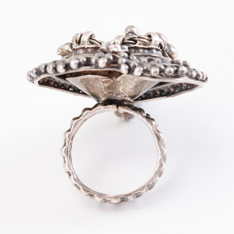 RINGAR, 4 st, silver, Indien före 1960-tal.