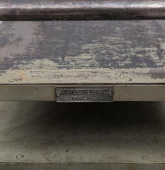 An industrial steel trolley from AB Wilh. Sonesson & Co, Malmö, mid 20th Century.