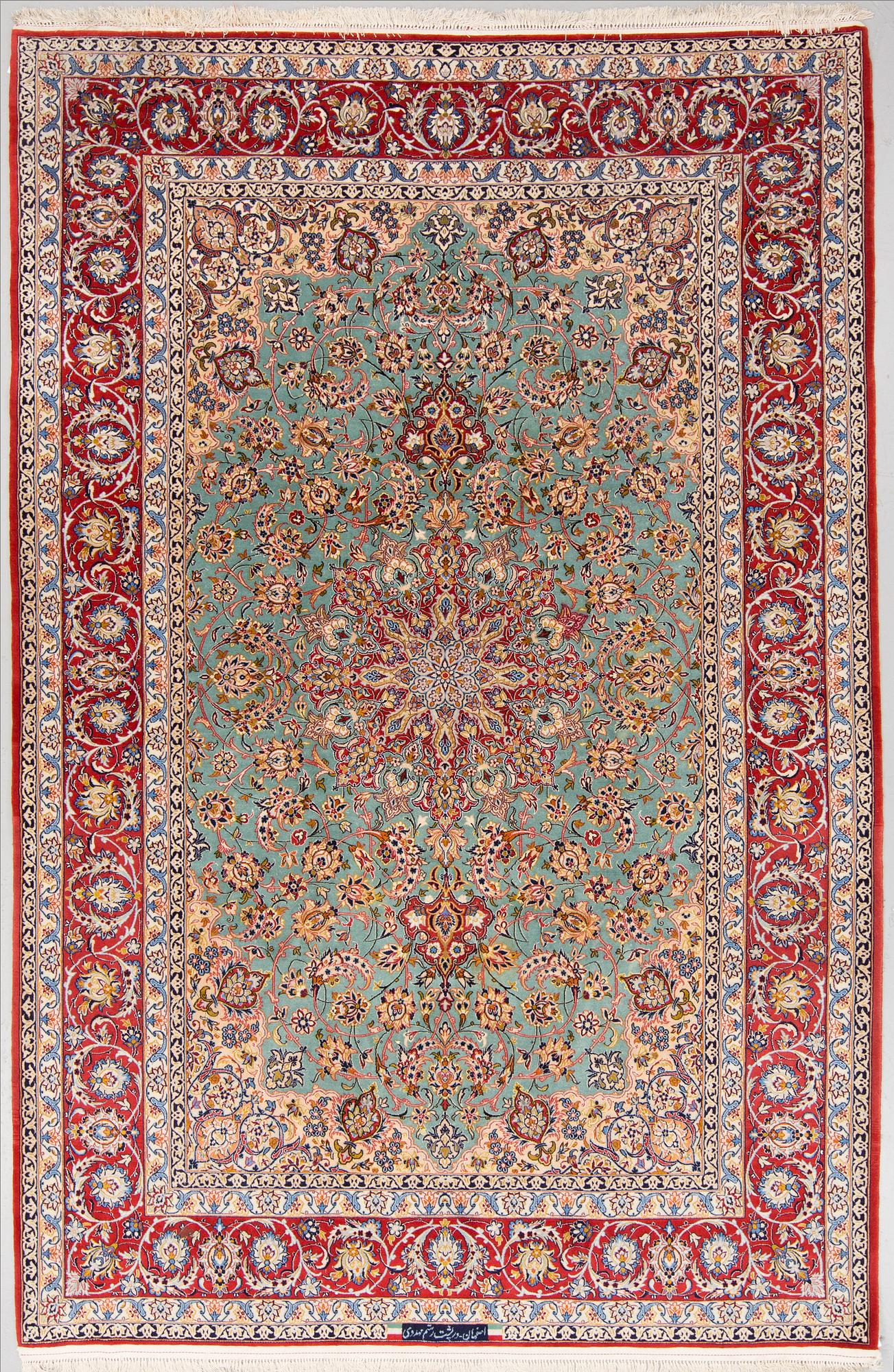 A carpet, Old Esfahan, around 304 x 197 cm.