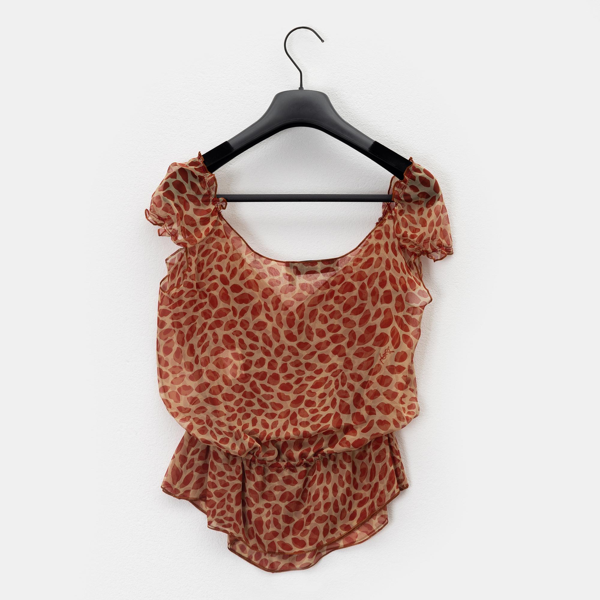 Yves Saint Laurent, a silk blouse, size 36.