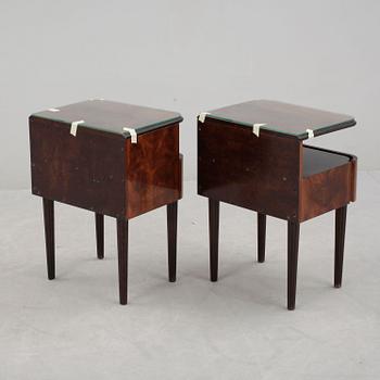 SÄNGBORD, ett par, art déco, 1930-tal.
