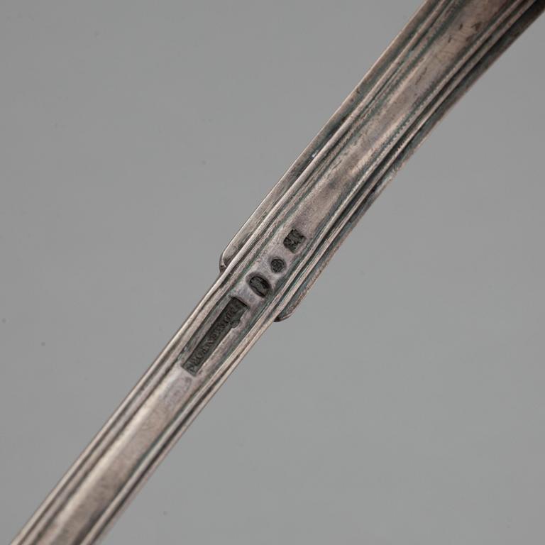 SOPPSLEV, silver, Gustaf Möllenborg, Stockholm, 1829. Vikt ca 223 gram.