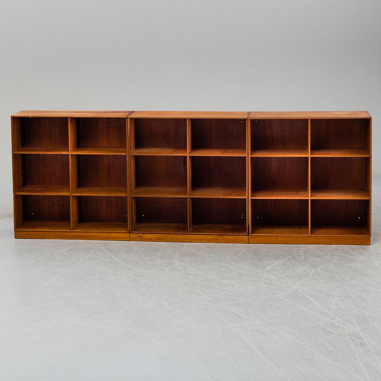 MOGENS KOCH, a three-part- teak 'Reol' bookcase Rud. Rasmussens, Snedkerier, Copenhagen, Denmark.