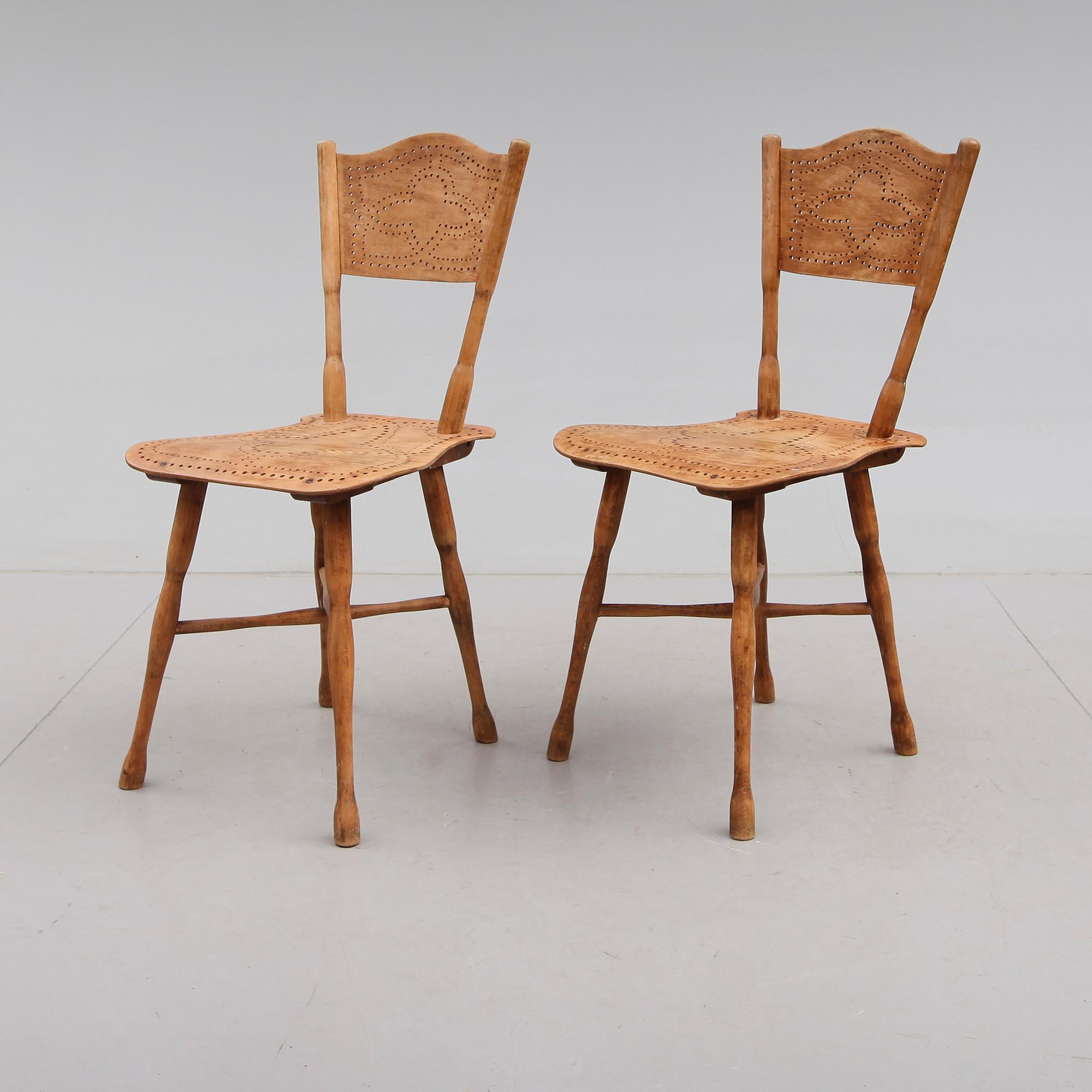 STOLAR, 1 par, Thonet, omkring år 1900.