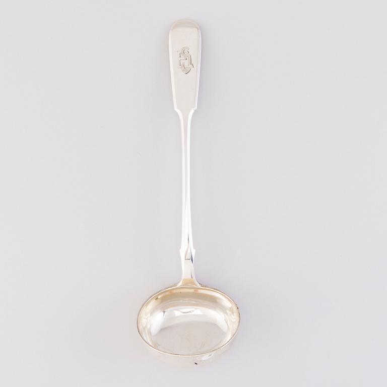 A Russian silver soup ladle, mark of Grachev, Saint Petersburg 1899-1908.