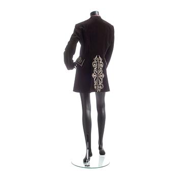 ARMAND VENTILO, a dark brown velvet evening jacket.
