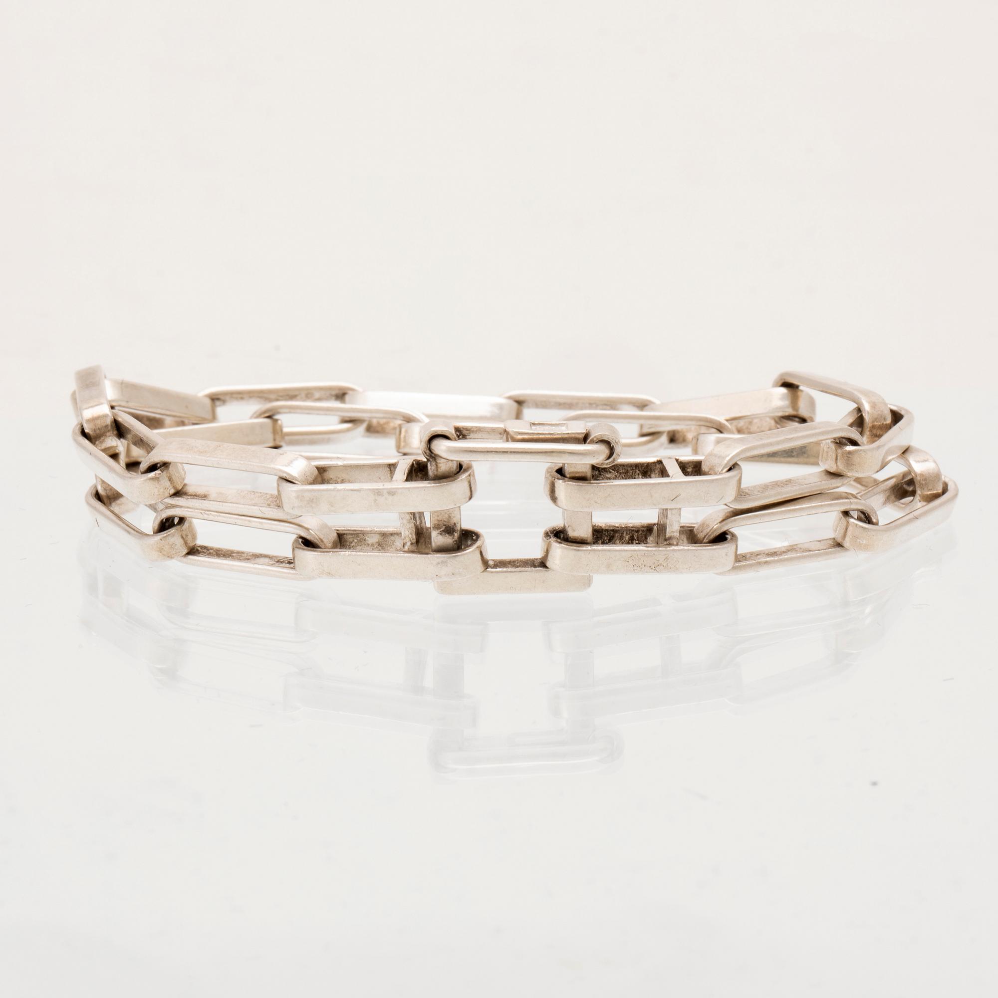 A silver bracelet by Karl-Ingemar Johansson, Gothenburg 1976.
