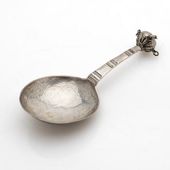 Soup spoon, silver, Greger Rördahl (active 1744–1775), Kristianstad, 1752.