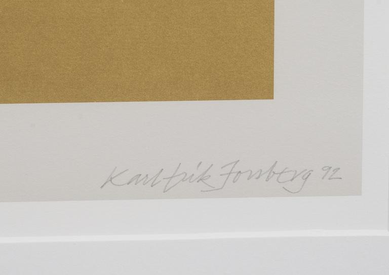 KARL-ERIK FORSBERG, färglitografi, signerad o numrerad 72/150, daterad -92.