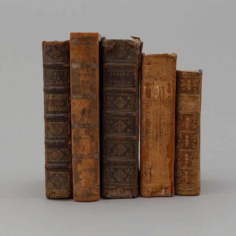 FIVE 18TH CENTURY BOOKS.