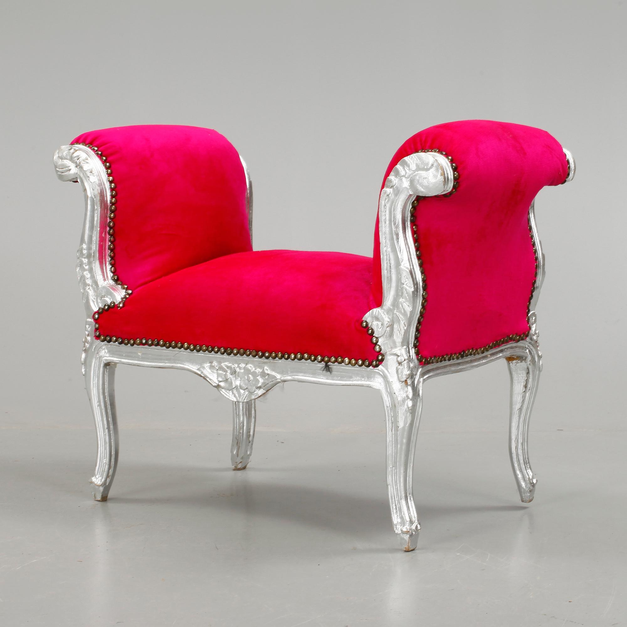 TABURETT, rokokostil, 1900/200-tal.
