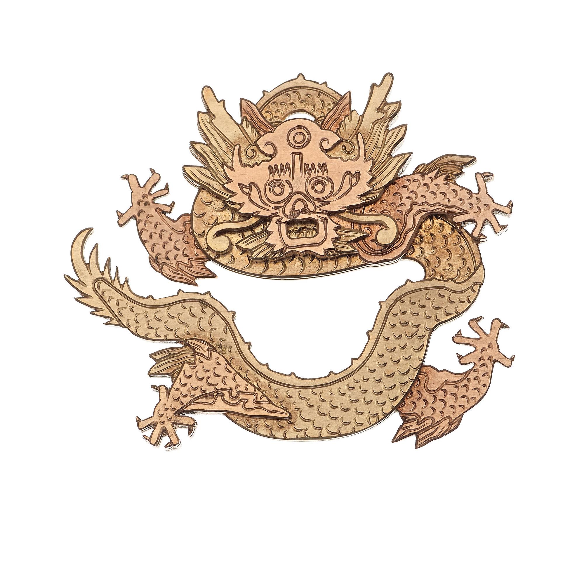 A Wiwen Nilsson silver gilt brooch à deux couleurs, Lund 1973.