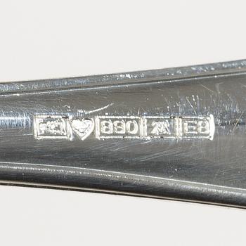 Cutlery service, 96 pieces, silver, model "Viktoria", Auran Kultaseppä Oy, Turku, Finland 1982.