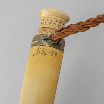 Sixten Lindberg, a reindeer horn knife, signed.