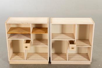 TWO SMALL SHELFS "DICK" DESIGN BY OLOF PIRA, PINE.