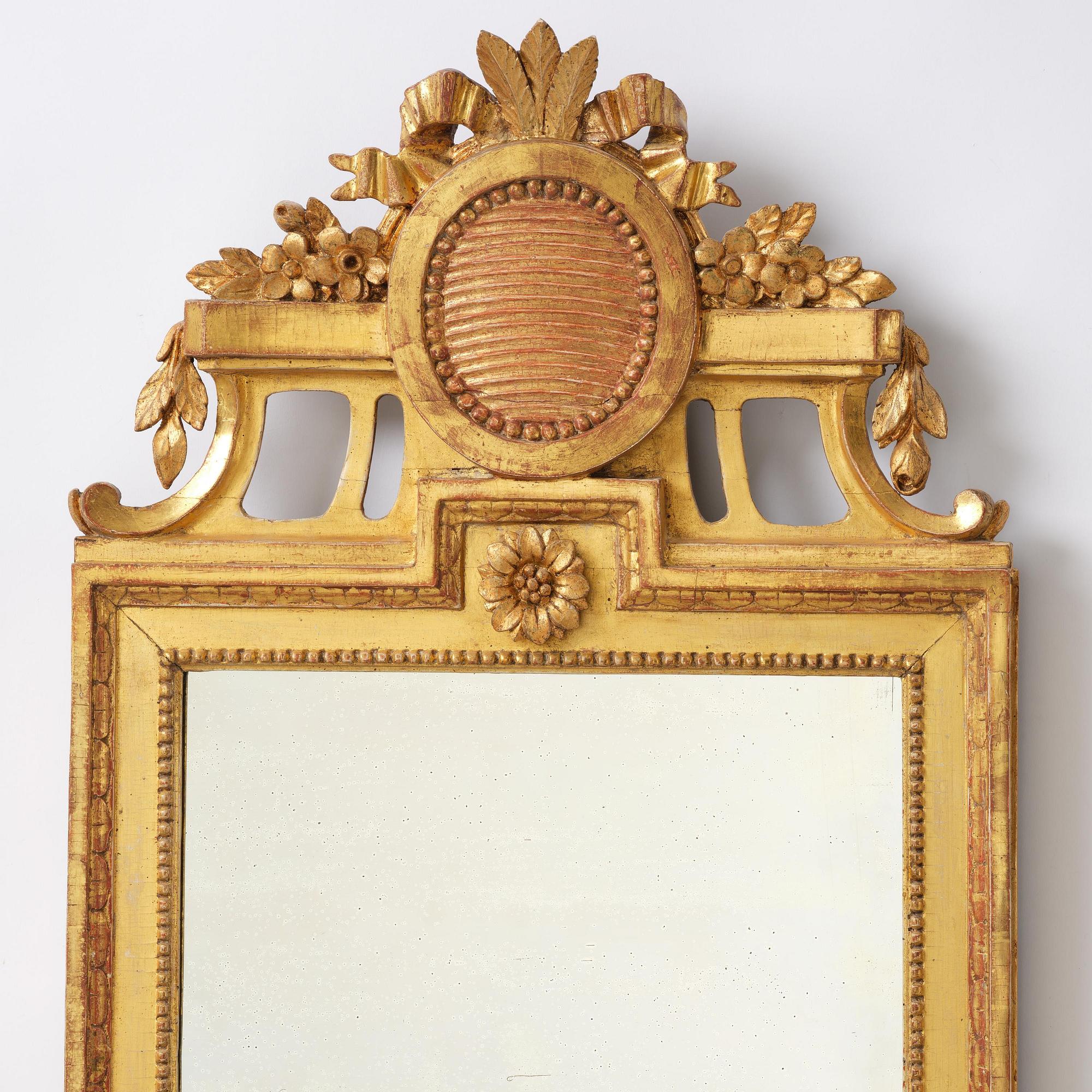 Spegel, av Johan Åkerblad (mästare i Stockholm 1756-99) och Anders Öberg (1781-91), Gustaviansk.
