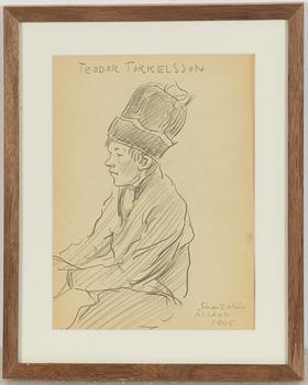 Einar Jolin, "Teodor Torkelsson" Portrait of a Lady verso.