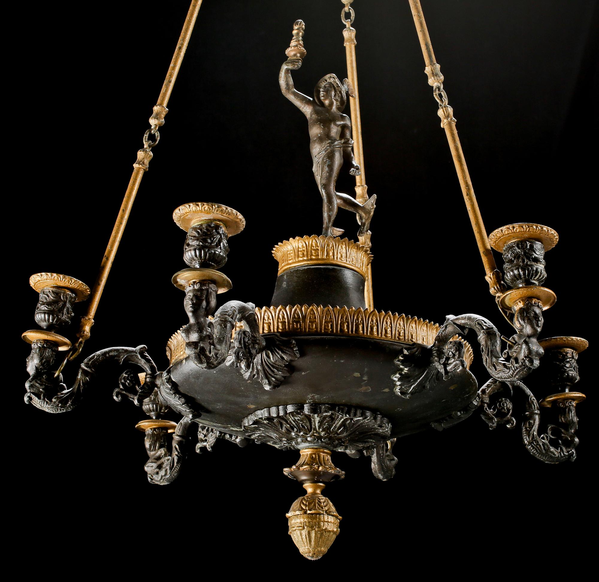 TAKAMPEL, empirestil, 1800-tal. Höjd ca 80 cm.