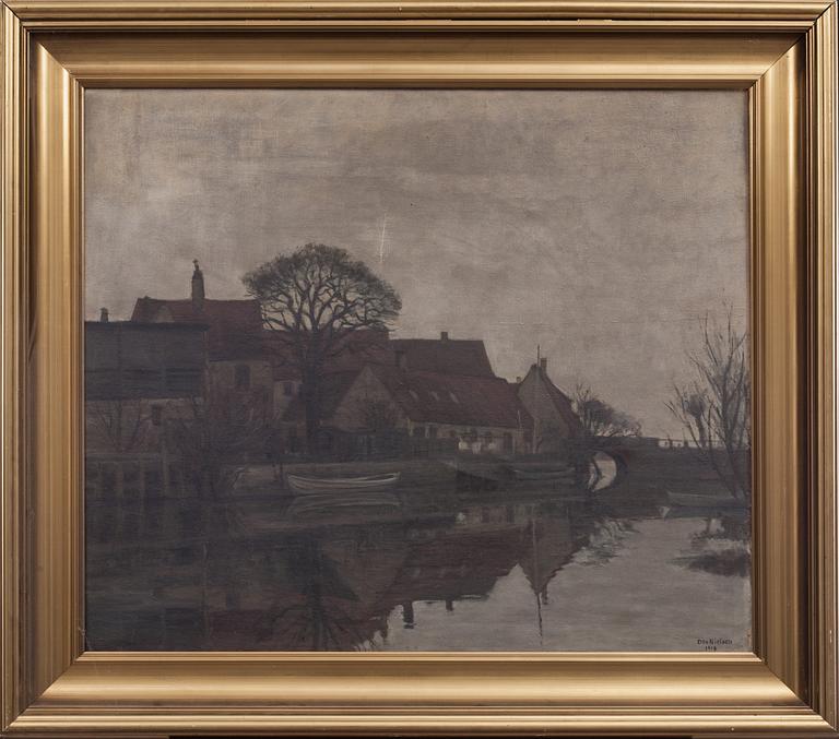 OTTO NIELSEN, oljemålning på duk, signerad och daterad 1918.
