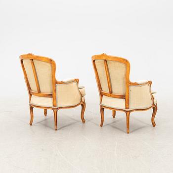 Armchairs, a pair of Louis XV second half of the 18th century.