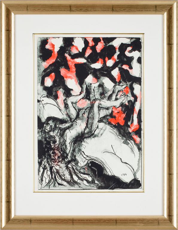 PETER DAHL, litografi, sign, numr o dat 86/150 1984.