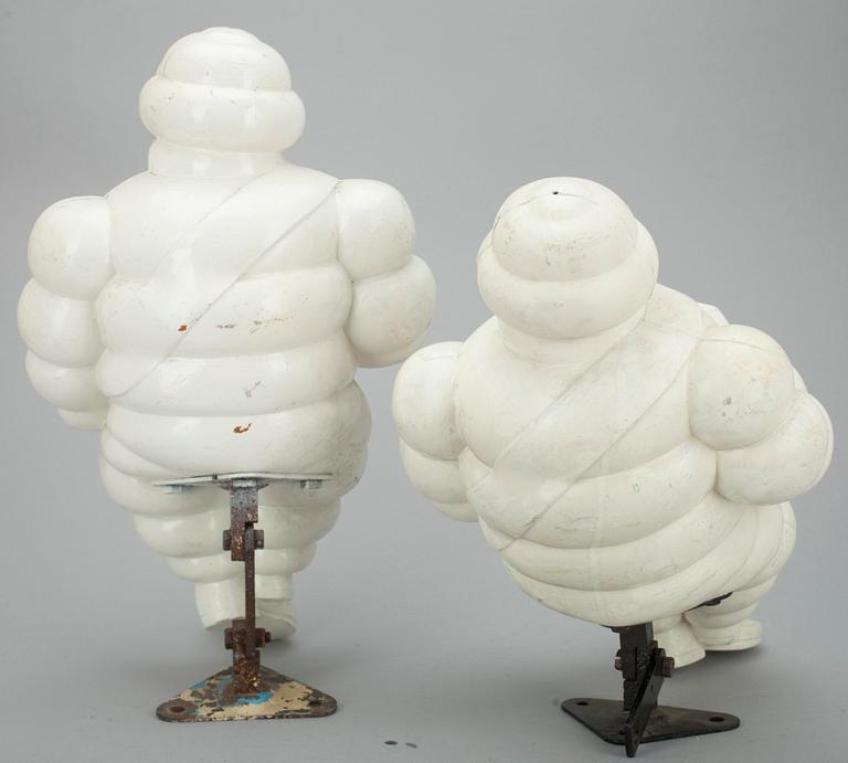 REKLAMFIGURER, 2 st, plast, Michelin, 1900-talets senare hälft.