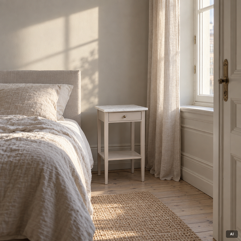 A pair of contemporary bedside tables.