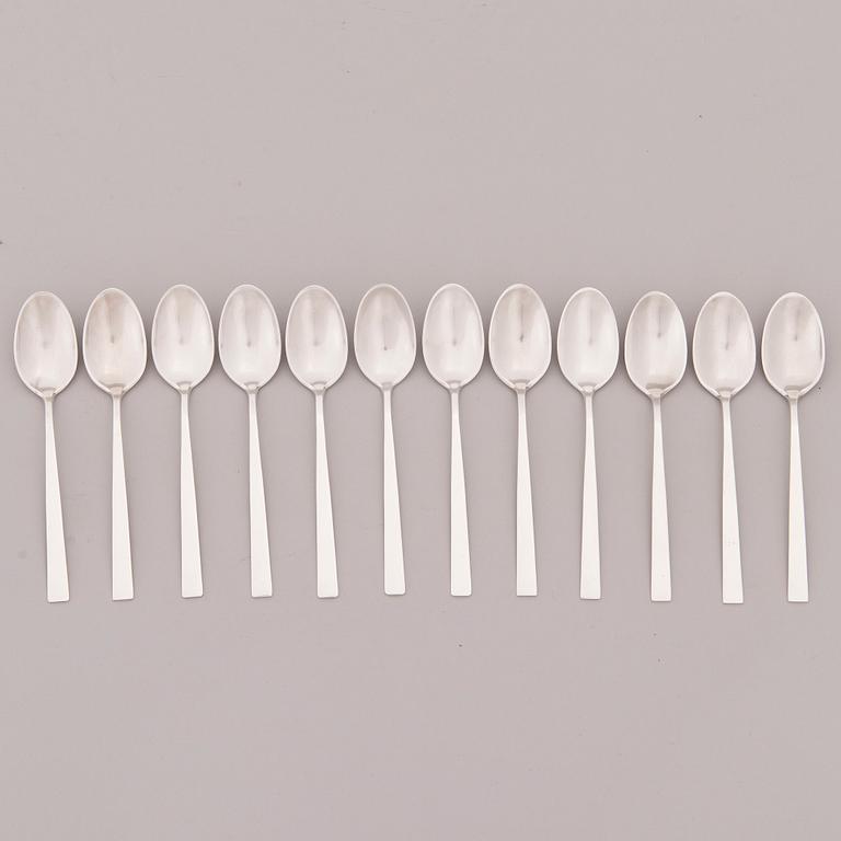 Bertel Gardberg, A 53 piece silver cutlery set 'Birgitt' for Suomen Kultasepät, Turku 1956-1968.