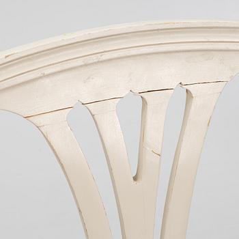 Six Gustavian style 'Fresta' chairs, IKEA, 1990's.