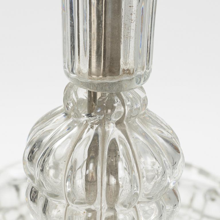 An Orrefors glass ceiling light, mid 20th Century.
