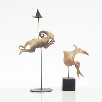 Bernt Törner, two stoneware sculptures.