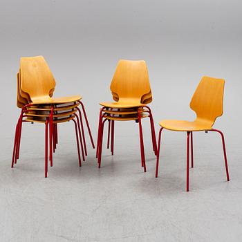 A set of eight chairs, Labofa, Denmark, late 20th century.