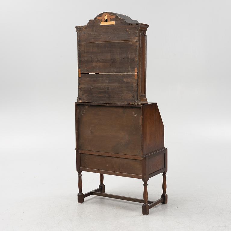 Display cabinet, Germany, 18th/19th century, with later secretaire.