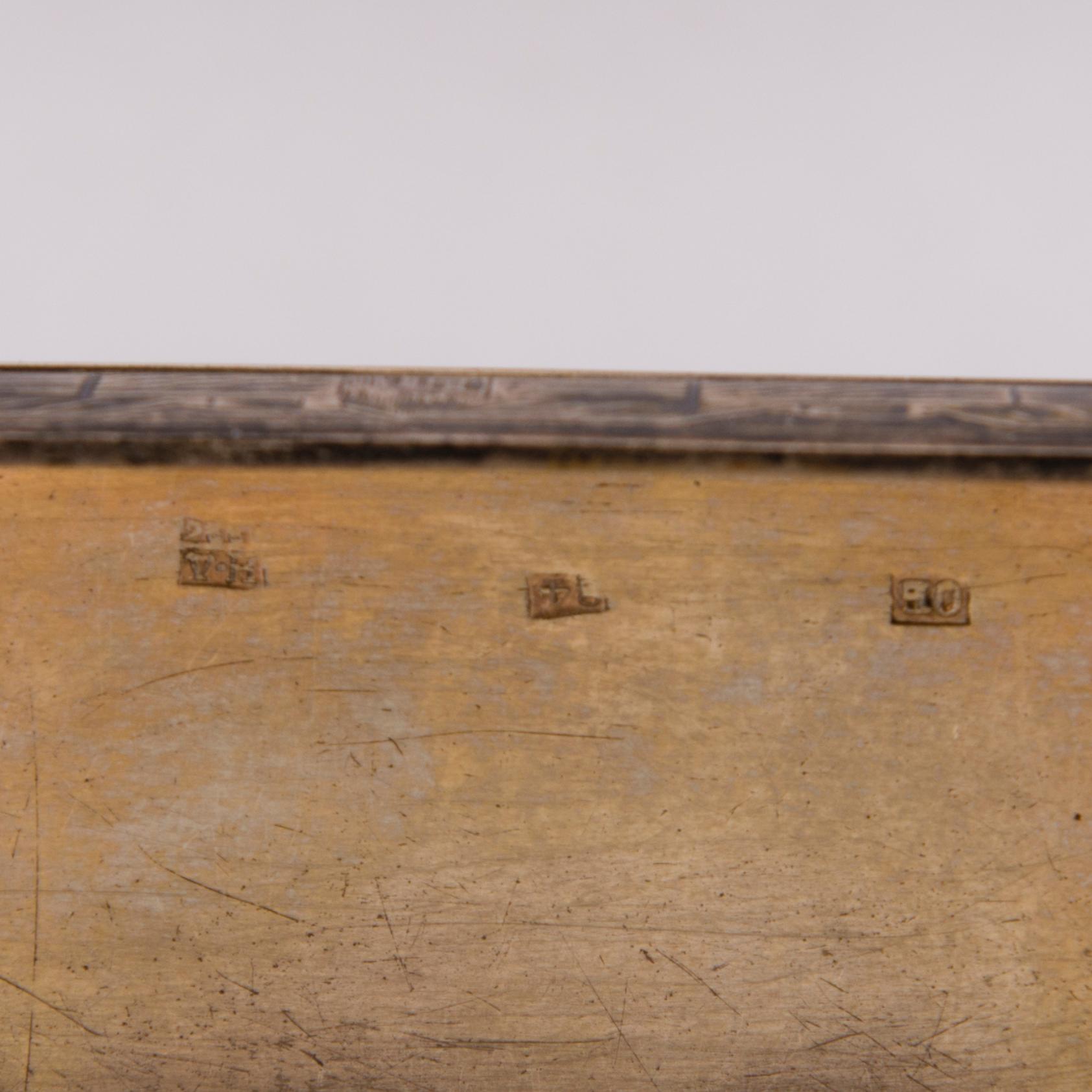 SNUFF BOX, silver with niello decoration, Moscow probably 1826, goldsmith OB.