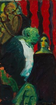 Peter Dahl, Pair against red background.