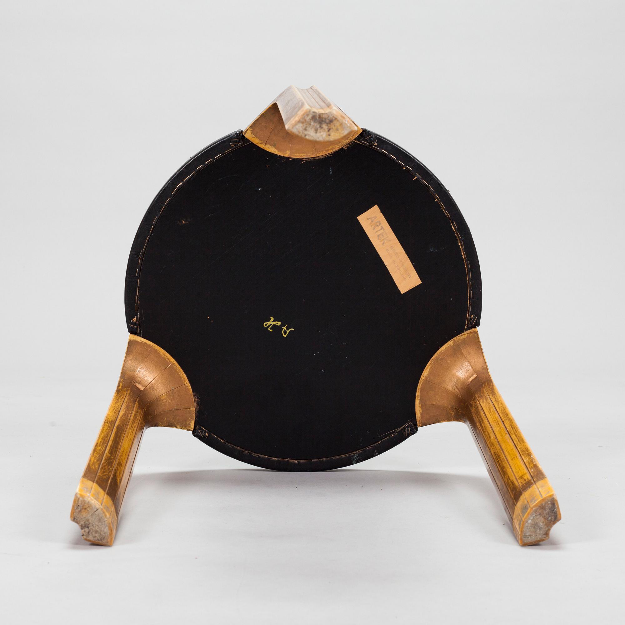 Alvar Aalto, A mid 20th century 'X600' stool for Artek.