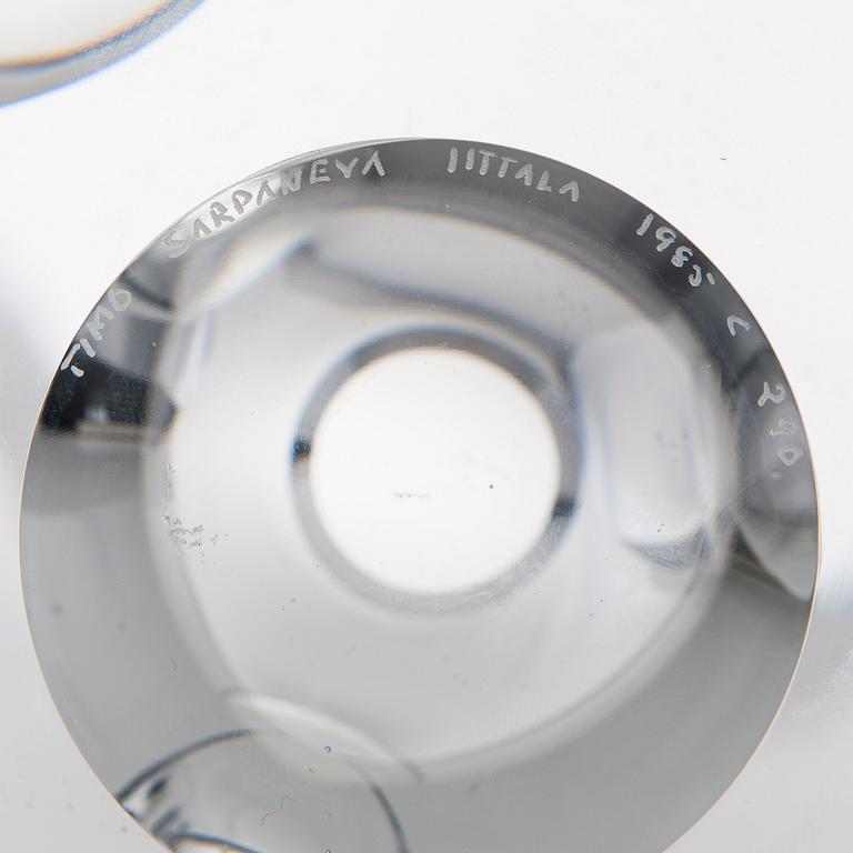 Timo Sarpaneva, Lasiveistos "Claritas", signeerattu Timo Sarpaneva Iittala 1985 C 290.