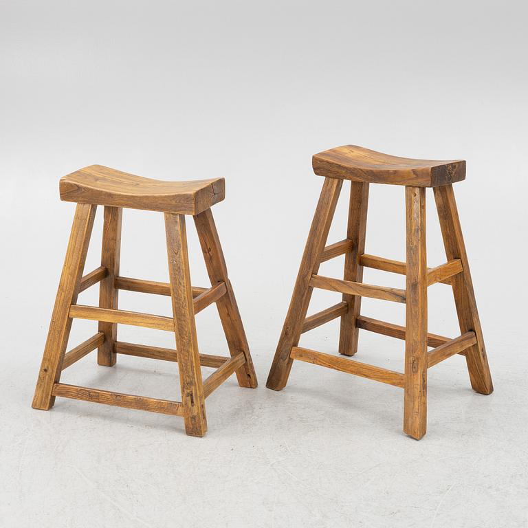 A pair of stools, 2000s.