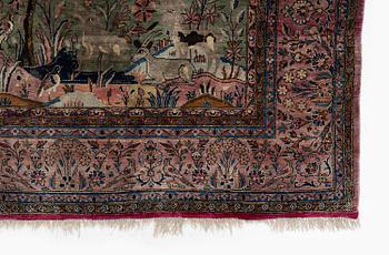 Matta antik silke Keshan, centrala Persien, ca 200 x 127 cm.