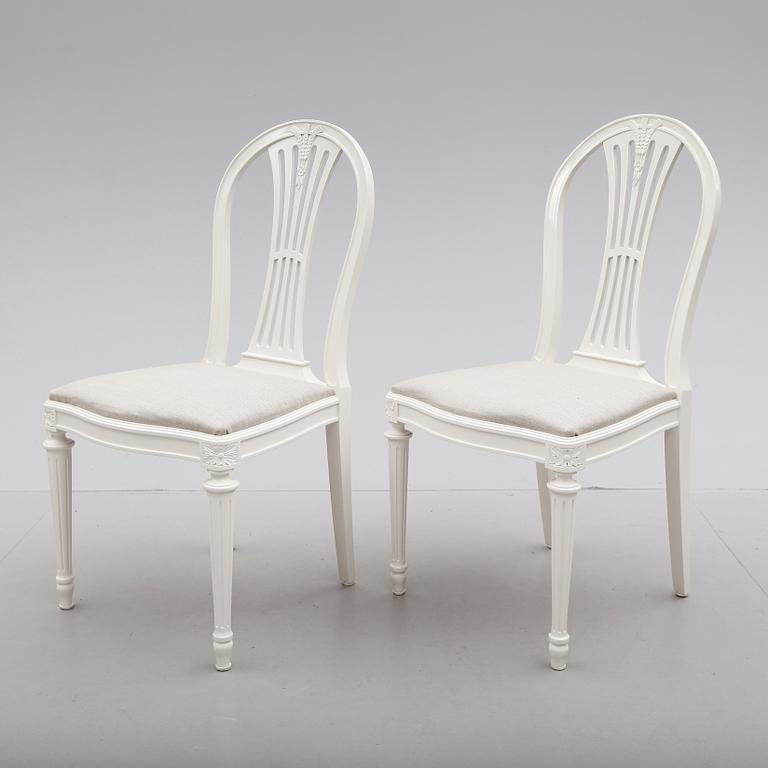 MATGRUPP, 11 delar, gustaviansk stil, 1900-talets andra hälft.