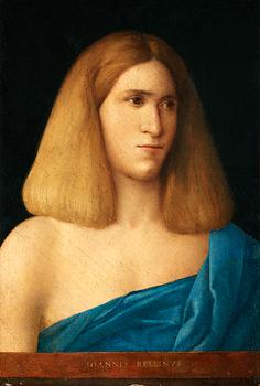 357. Giovanni Bellini, Porträtt av yngling, bystbild.