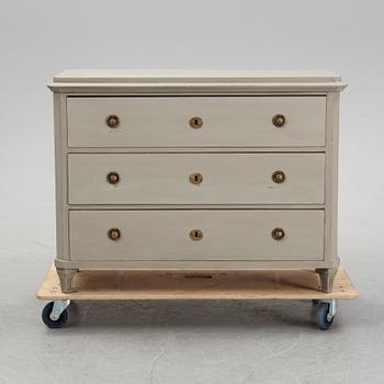 A painted 19th Century chest of drawers.