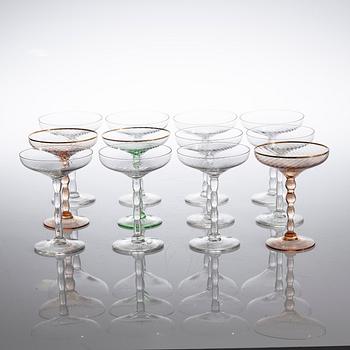 12 simlar champagne bowls  from the 20th century.
