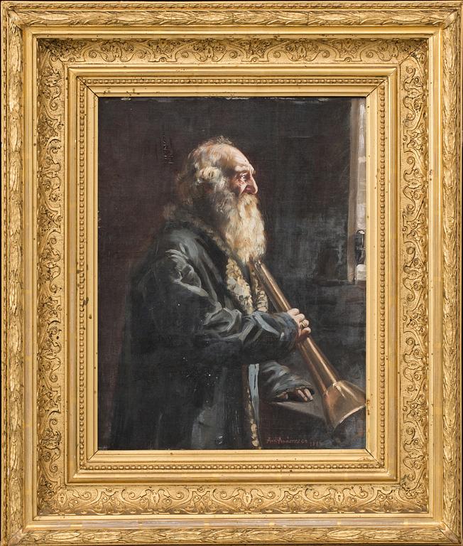 JOHAN AXEL GUSTAV, "J.A.G." ACKE, oilpainting, signed and dated 1884.