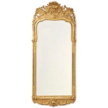 111. A Swedish Rococo mirror.