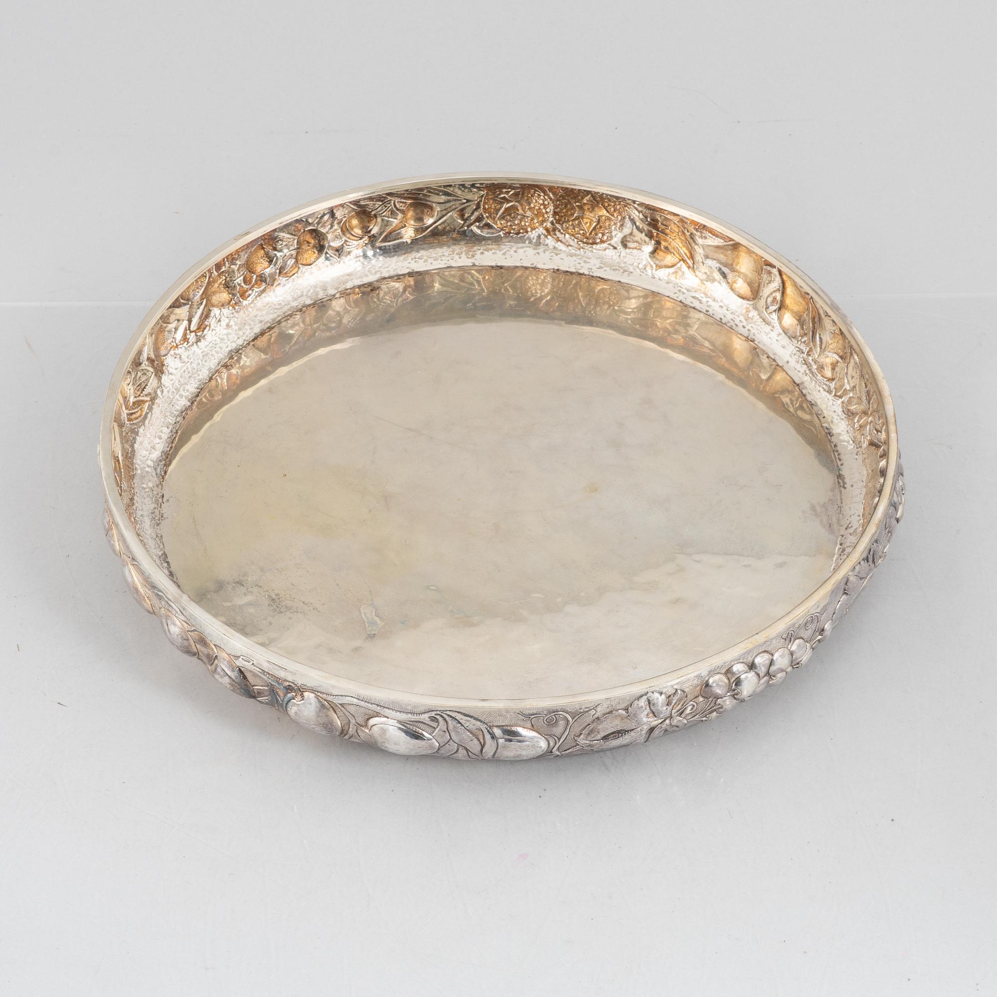 An Italian silver 800 tray.