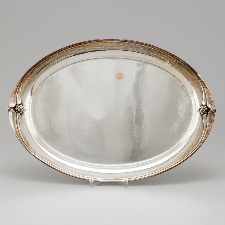 SVEND TOXVAERD, a sterling silver tray, Denmark.