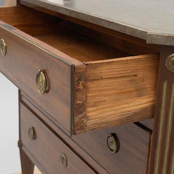 A Gustaivain style chest of drawers, around 1900.
