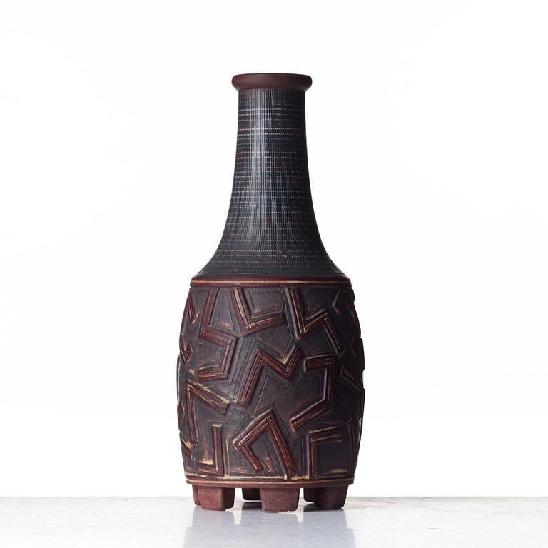 Wilhelm Kåge, a Farsta stoneware vase, Gustavsberg studio, Sweden 1955.