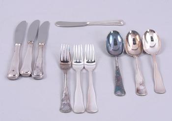 BESTICK, 10 delar, silver, Cohr.
